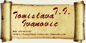 Tomislava Ivanović vizit kartica
